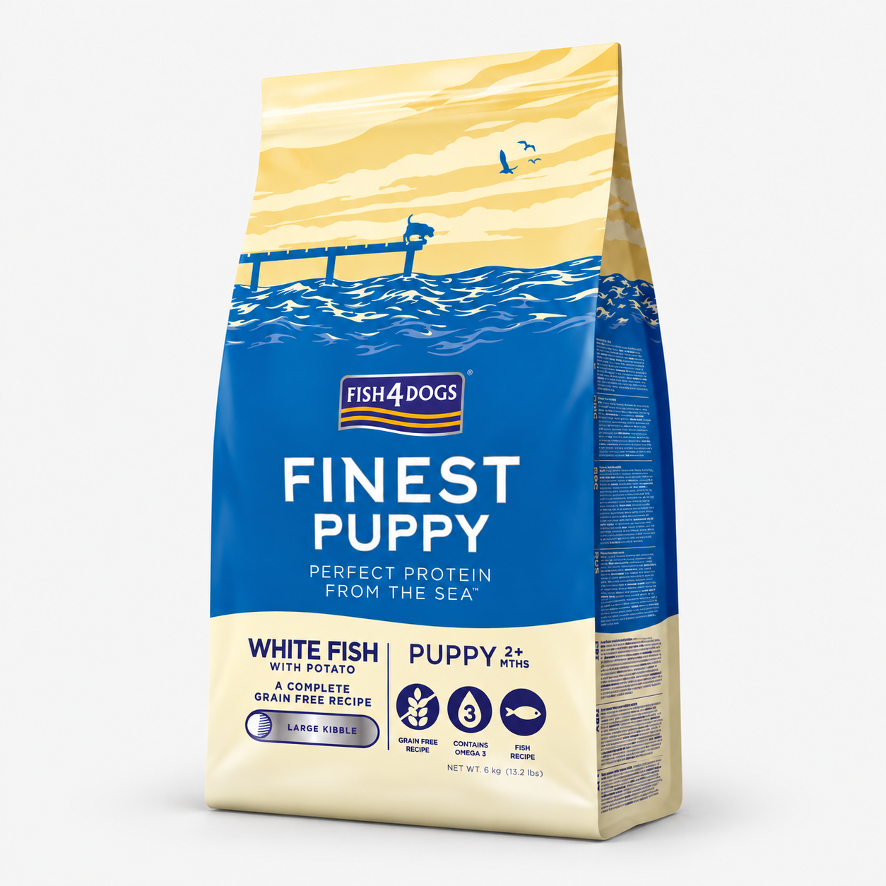 Fish4Dogs Finest Puppy – Weißfisch mit Kartoffel, kleine Kroketten