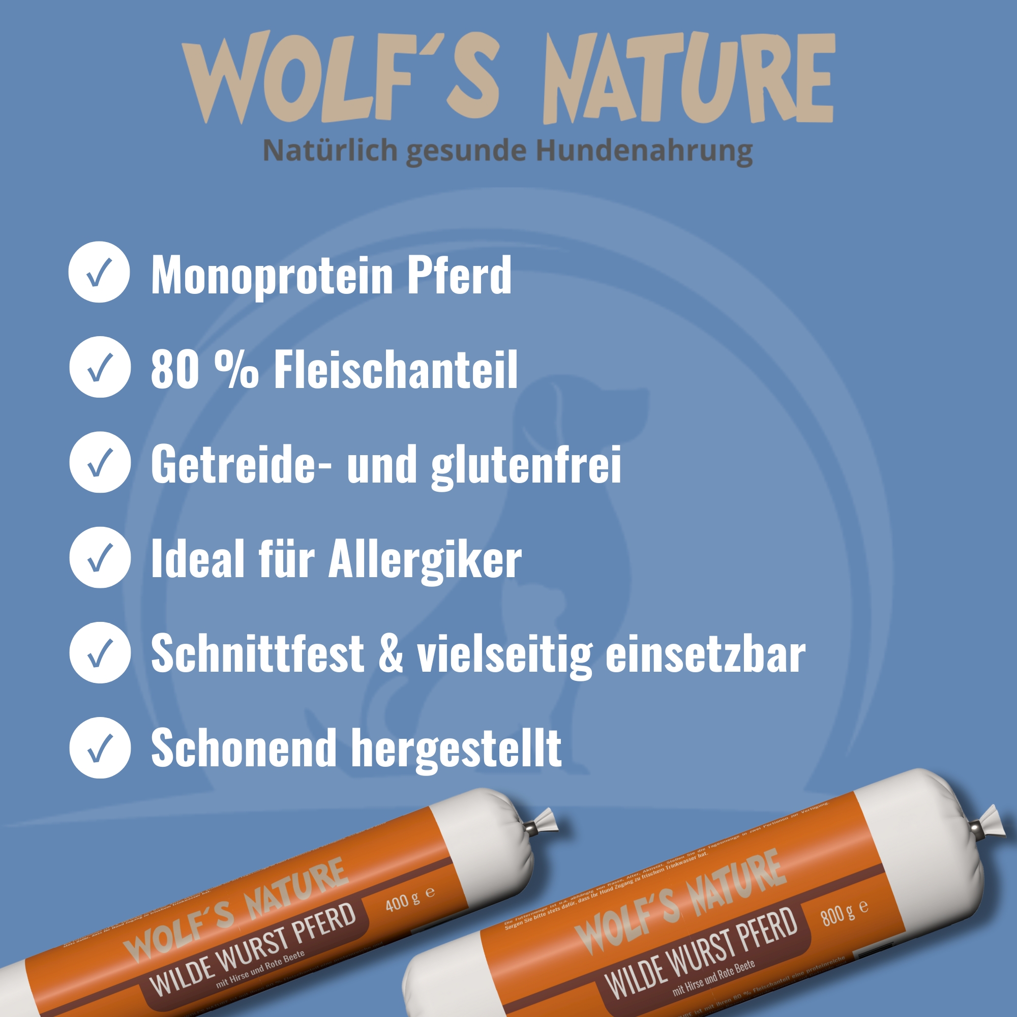 Wolf's Nature Wilde Wurst Pferd