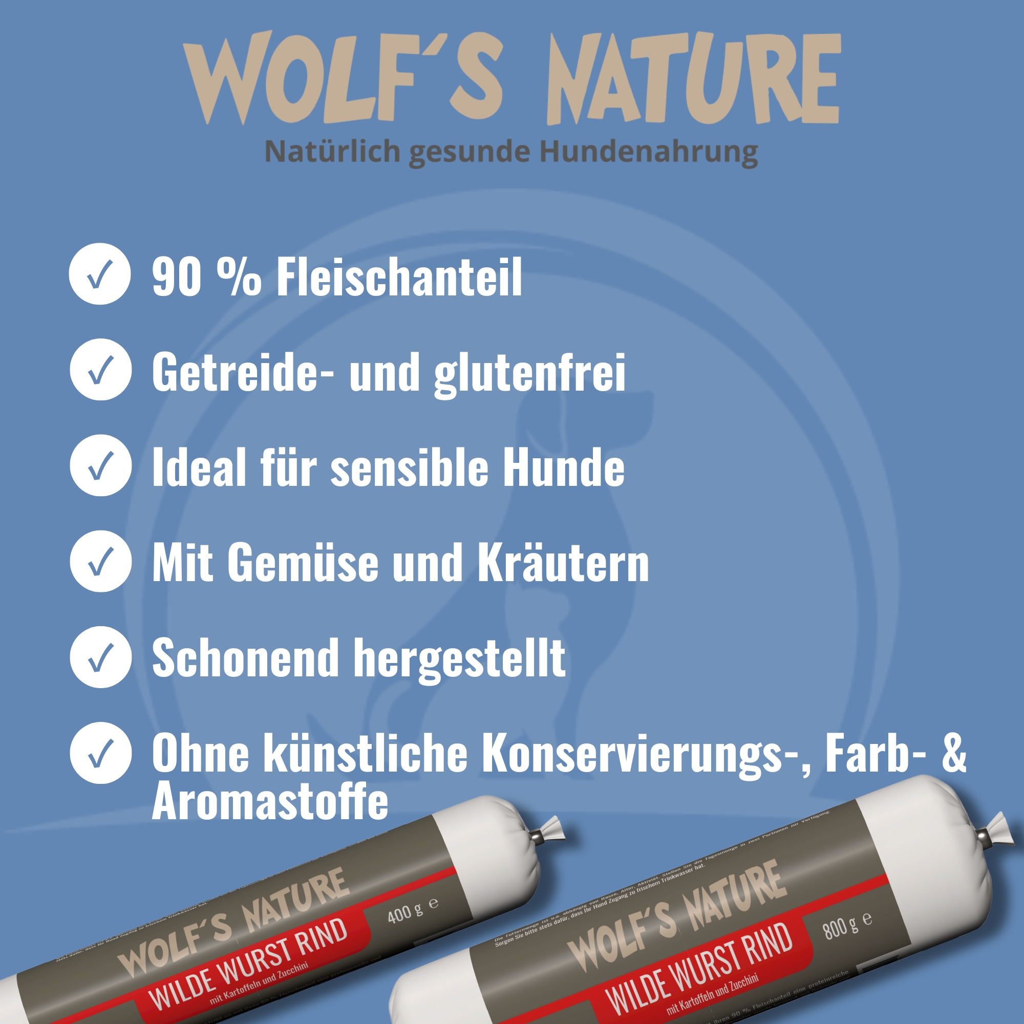 Wolf's Nature Wilde Wurst Rind