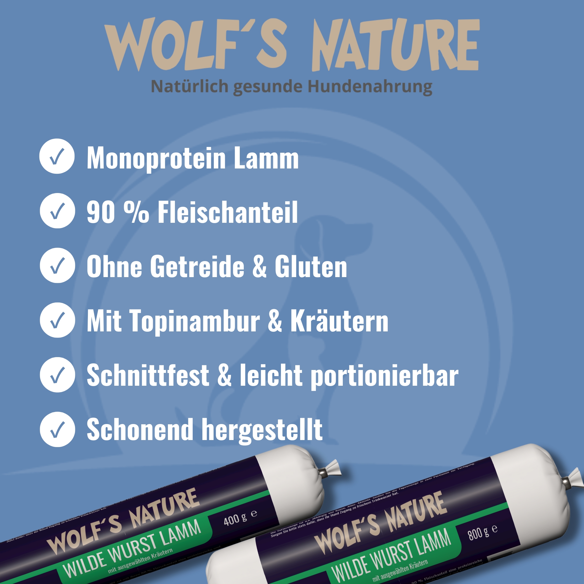 Wolf's Nature Wilde Wurst Lamm