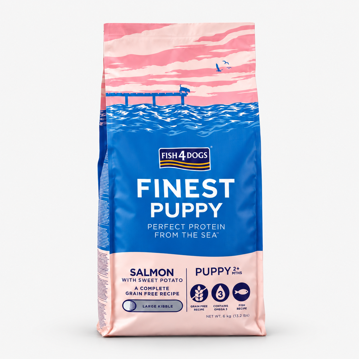 Fish4Dogs Finest Puppy – Lachs mit Süßkartoffel, kleine Kroketten