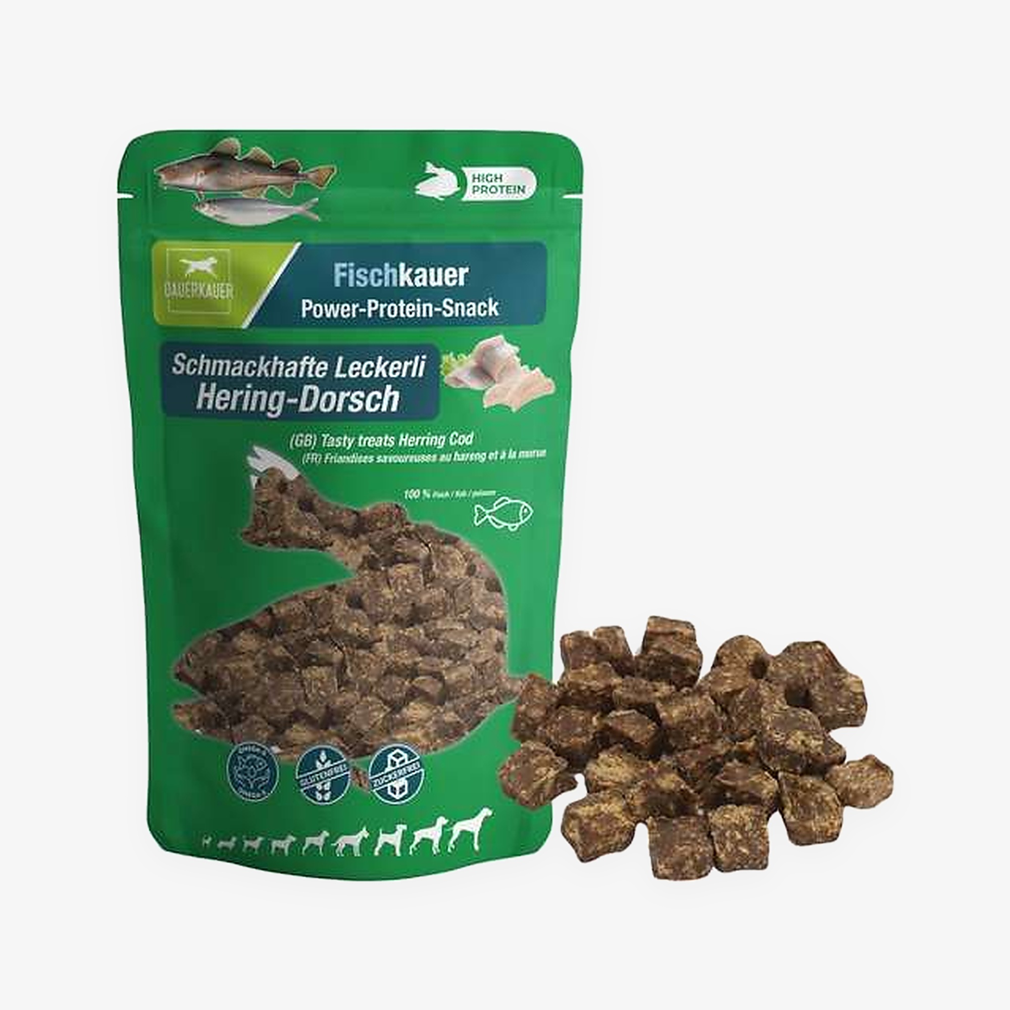 DAUERKAUER Fischkauer Hering-Dorsch Leckerli WOLTERS cat & dog GmbH